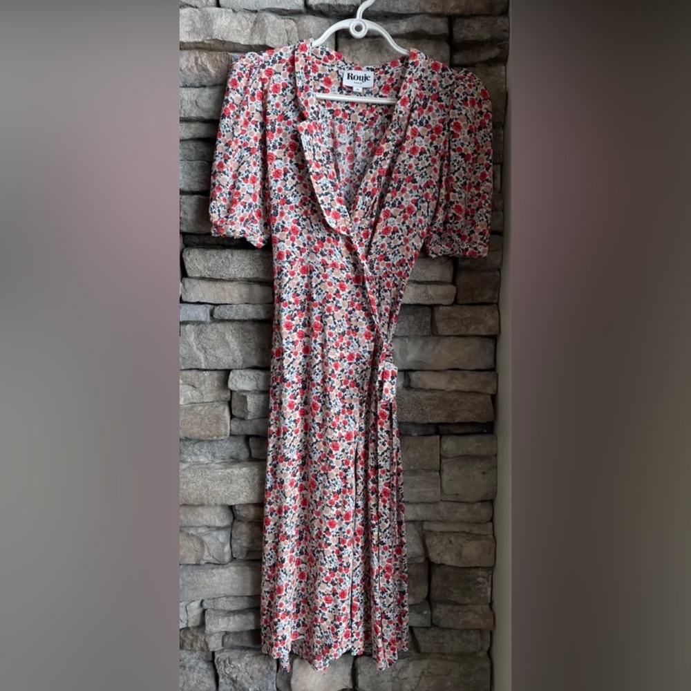 Rouje Floral Red and White Dress